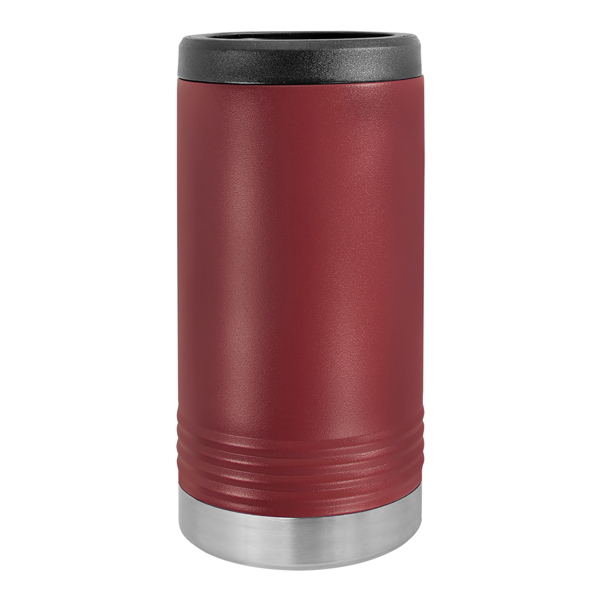 Custom Printed Slim Can Holder | Stainless Steel Double Wall Insulated — Maroon