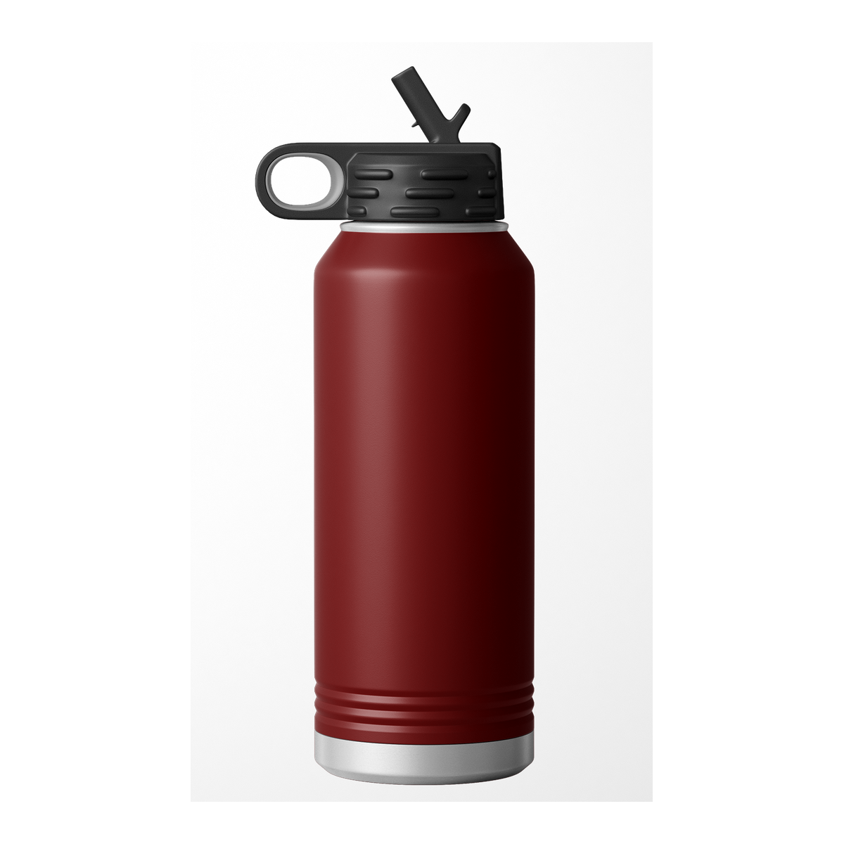 Custom Engraved Water Bottle | Stainless Steel 32oz Double Wall Insulated — Maroon