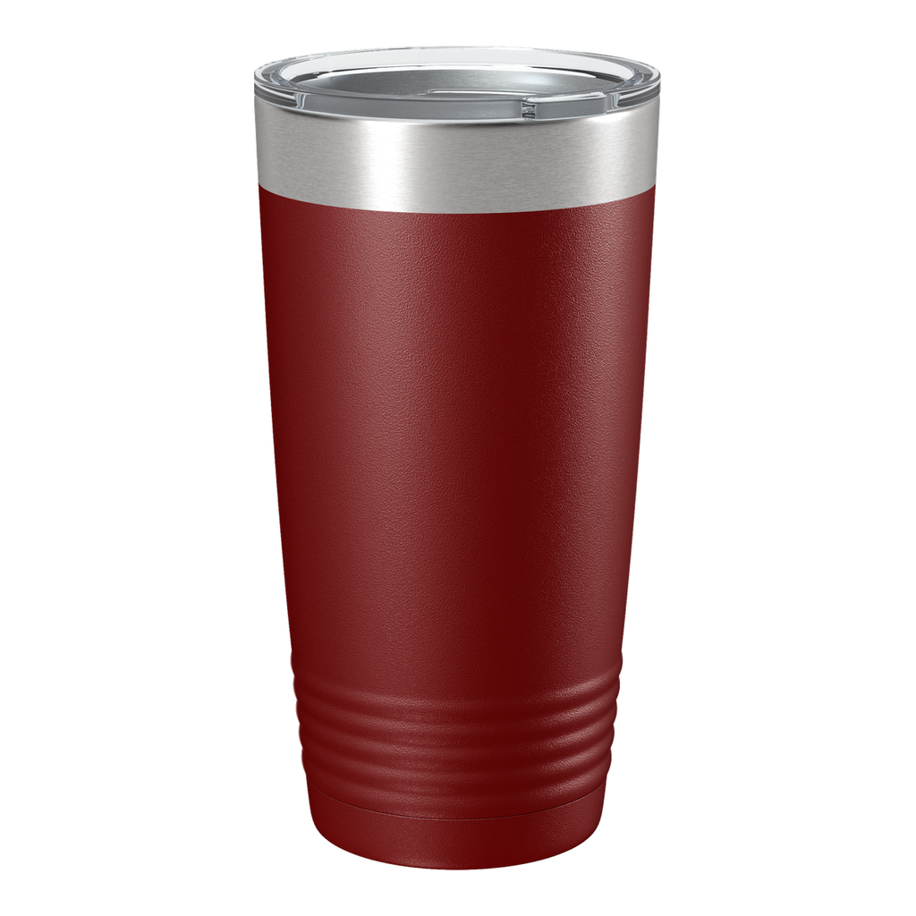 Custom 20oz Logo Tumbler — Full-Color UV Printed Stainless Steel — Maroon