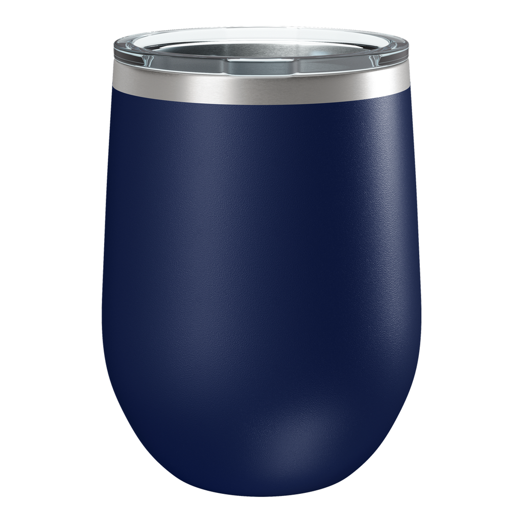 Custom Printed 12oz Wine Tumbler | Stainless Steel 12oz Double Wall Insulated Drinkware — Navy