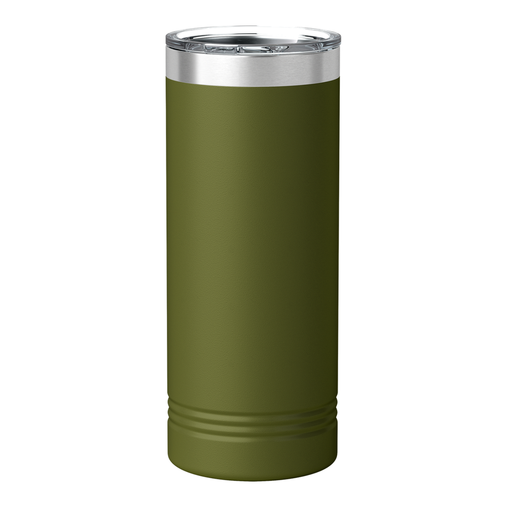 Custom Engraved 22oz Skinny Tumbler | Stainless Steel 22oz Skinny Double Wall Insulated Drinkware — Olive