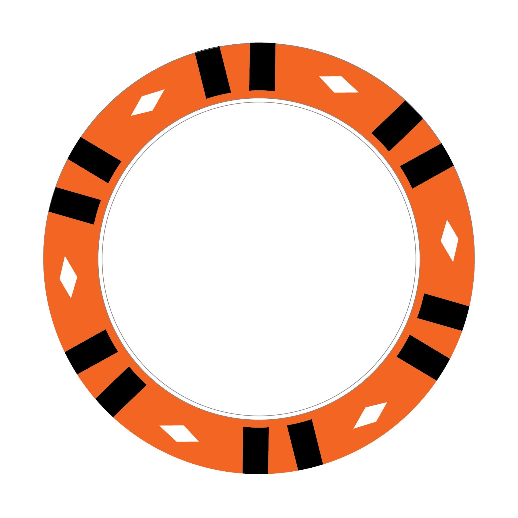 Custom 12-Stripe poker chip in Orange