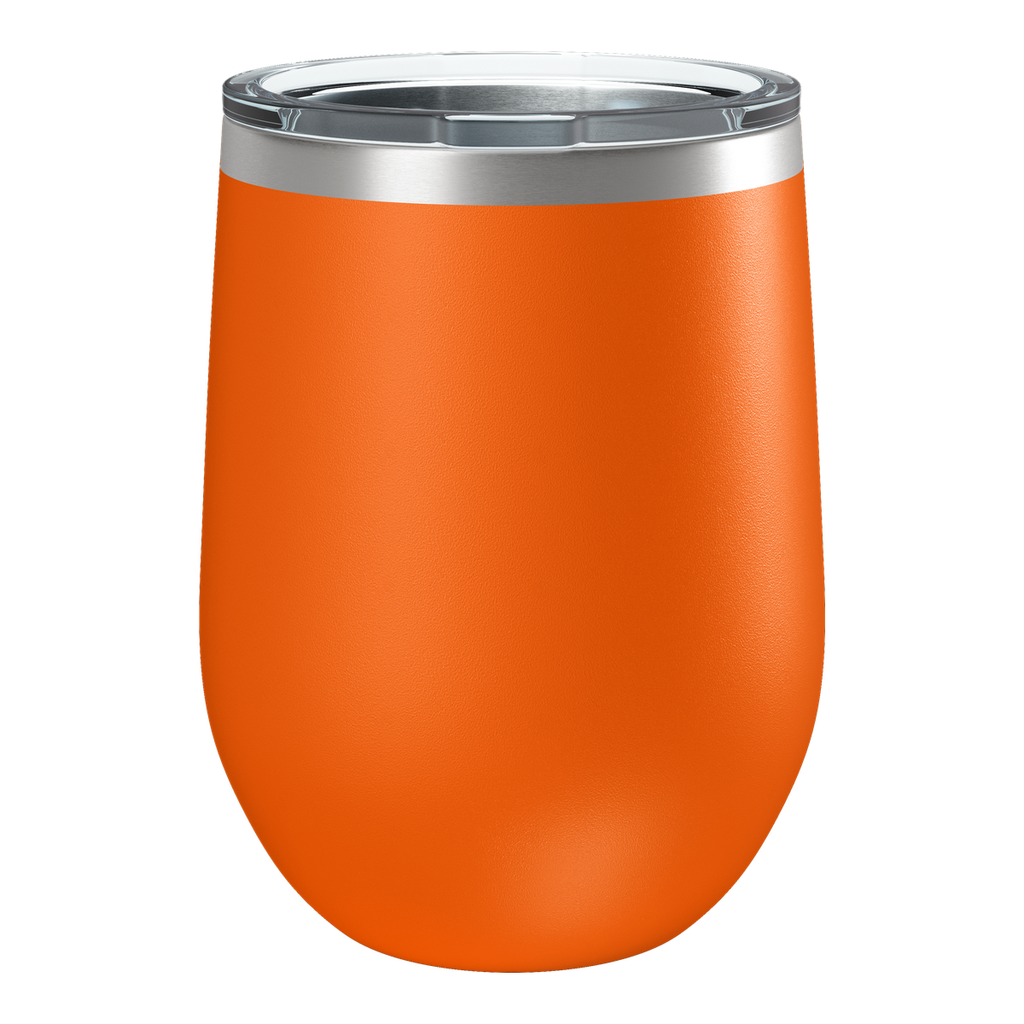 Custom Printed 12oz Wine Tumbler | Stainless Steel 12oz Double Wall Insulated Drinkware — Orange