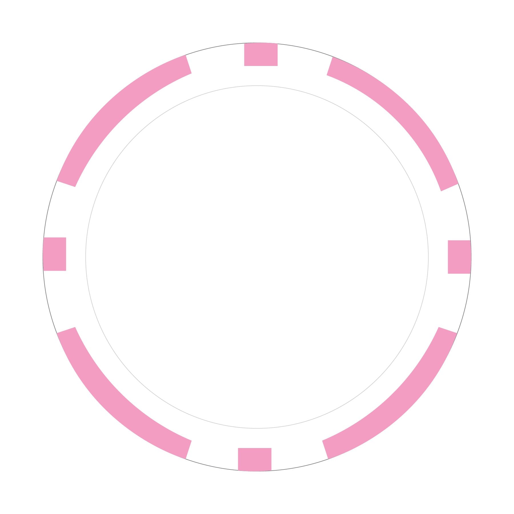 Custom 8-Stripe poker chip in Pink