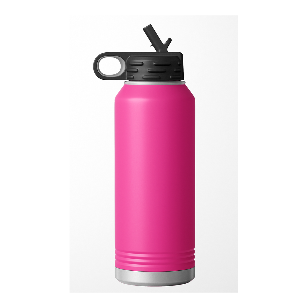 Custom Printed Water Bottle | Stainless Steel 32oz Double Wall Insulated — Pink