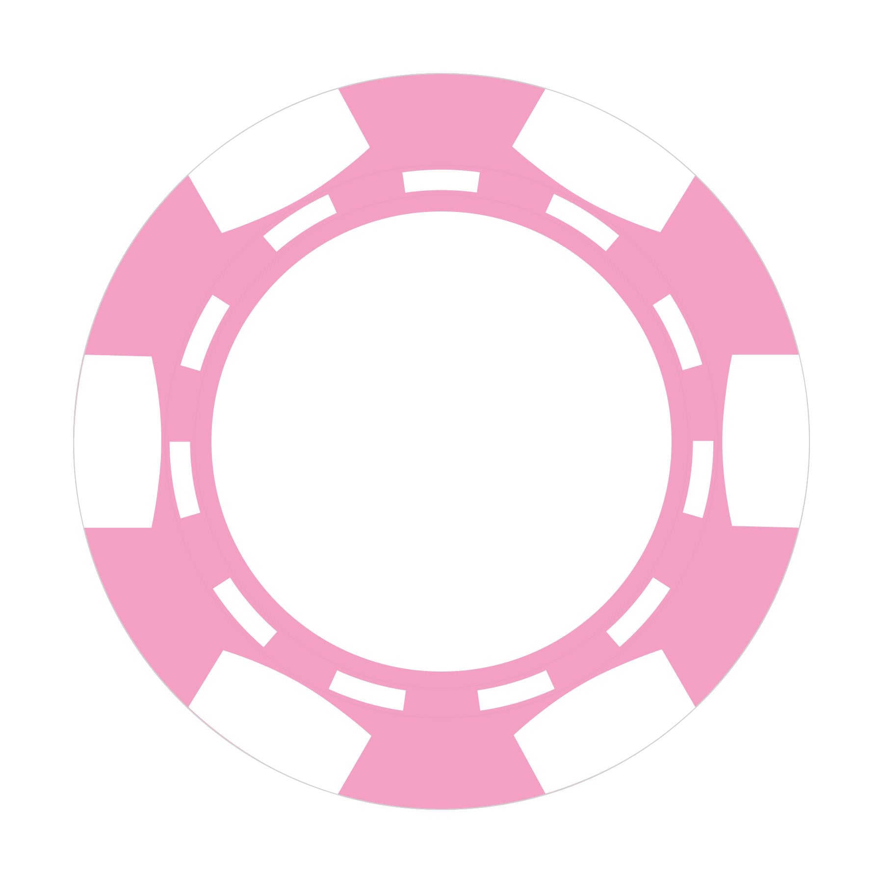 Custom 6-Stripe B poker chip in Pink