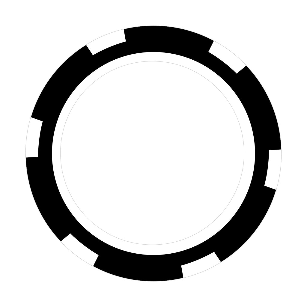 Black 6-Stripe A custom poker chip
