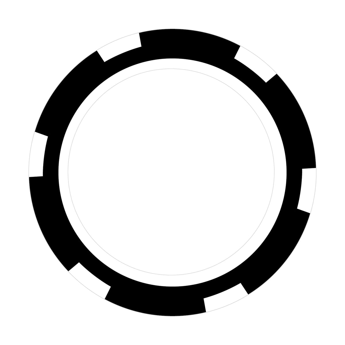 Black 6-Stripe A custom poker chip