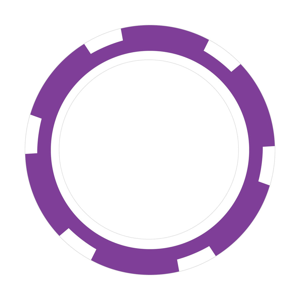Custom 6-Stripe A poker chip in Purple