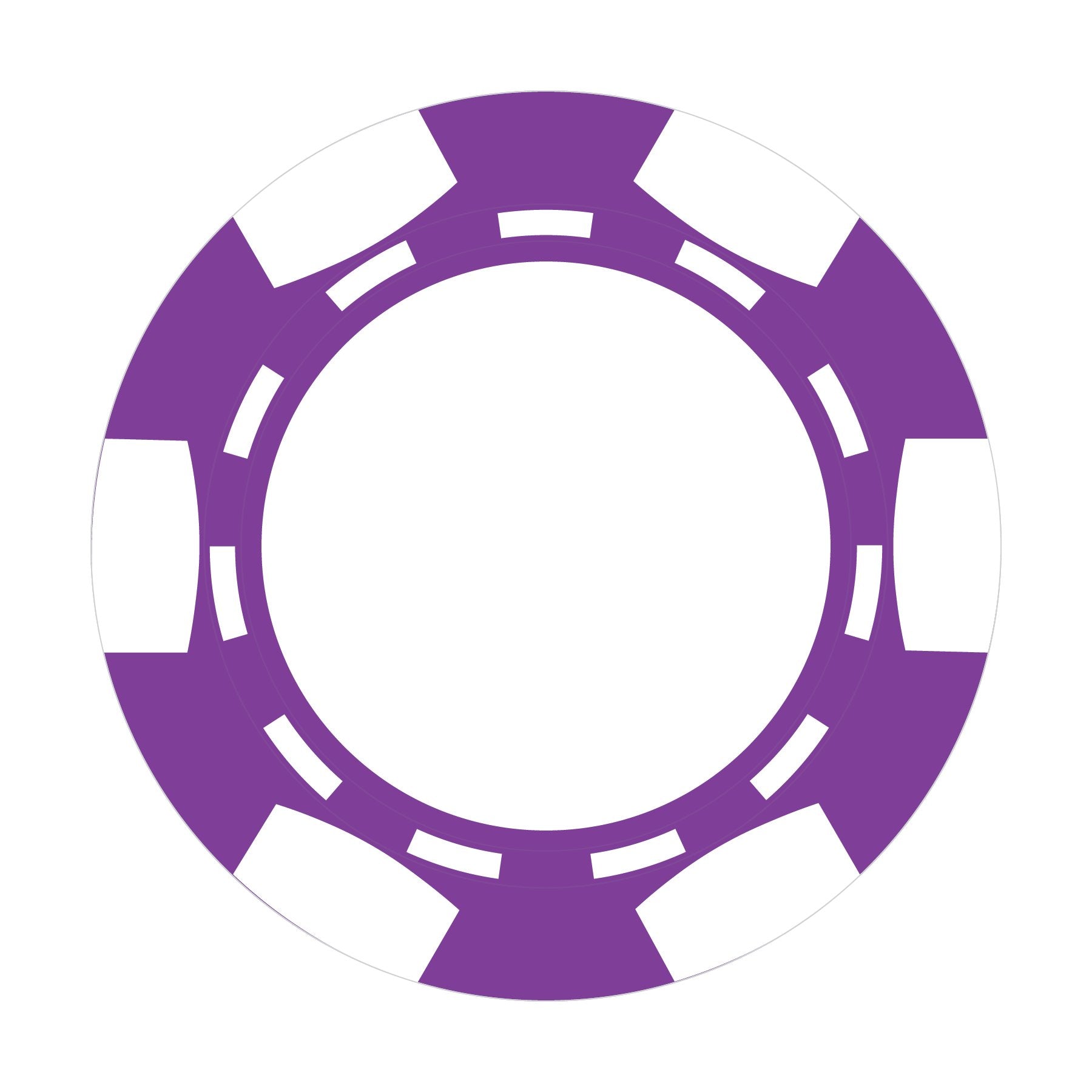 Custom 6-Stripe B poker chip in Purple