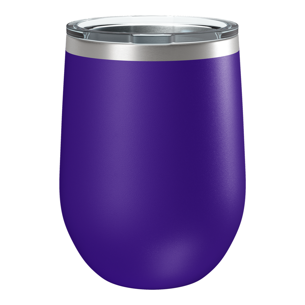 Custom Printed 12oz Wine Tumbler | Stainless Steel 12oz Double Wall Insulated Drinkware — Purple