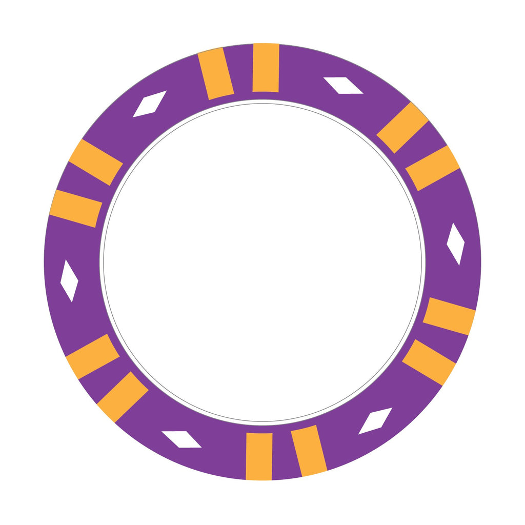 Custom 12-Stripe poker chip in Purple