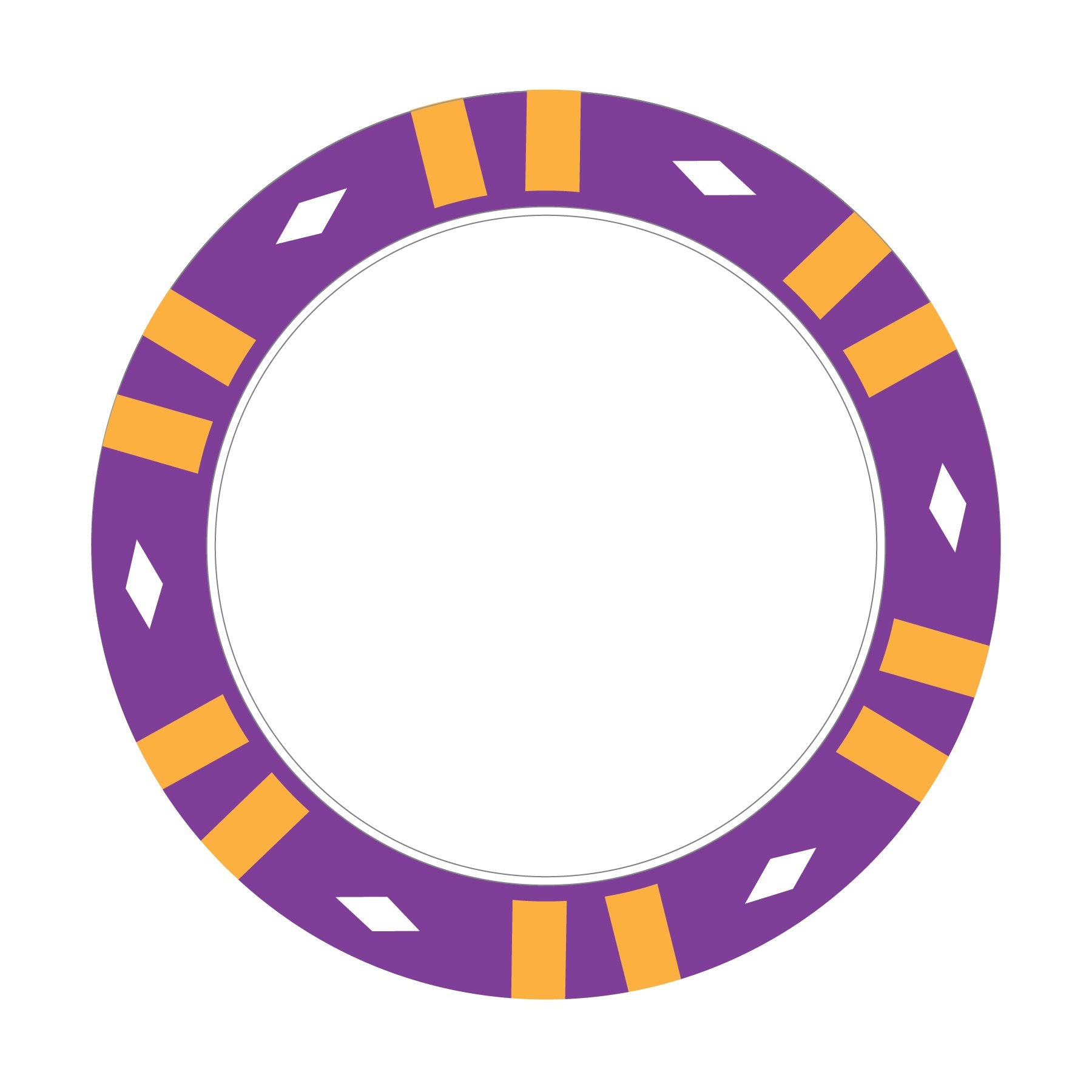 Custom 12-Stripe poker chip in Purple