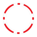 Custom 8-Stripe poker chip in Red