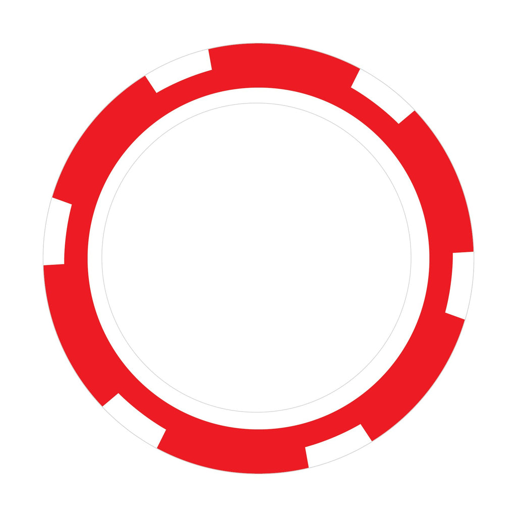 Custom 6-Stripe A poker chip in Red