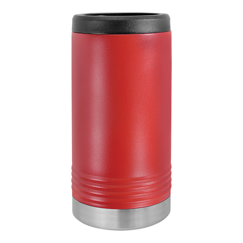Custom Engraved Slim Can Holder | Stainless Steel Double Wall Insulated — Red