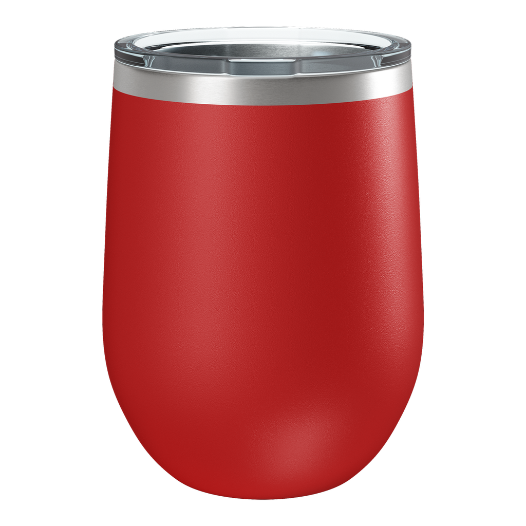 Custom Printed 12oz Wine Tumbler | Stainless Steel 12oz Double Wall Insulated Drinkware — Red