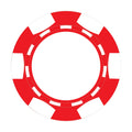 Custom 6-Stripe B poker chip in Red