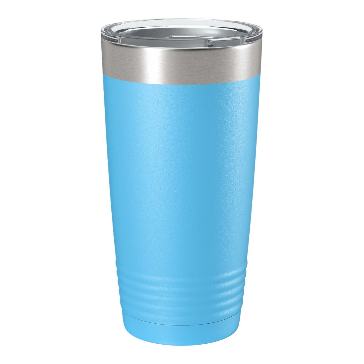 Custom 20oz Logo Tumbler — Full-Color UV Printed Stainless Steel — Sky Blue