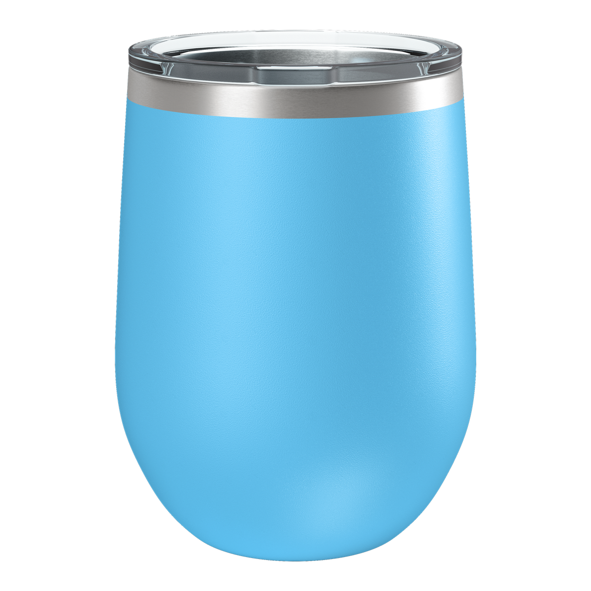Custom Printed 12oz Wine Tumbler | Stainless Steel 12oz Double Wall Insulated Drinkware — Sky Blue