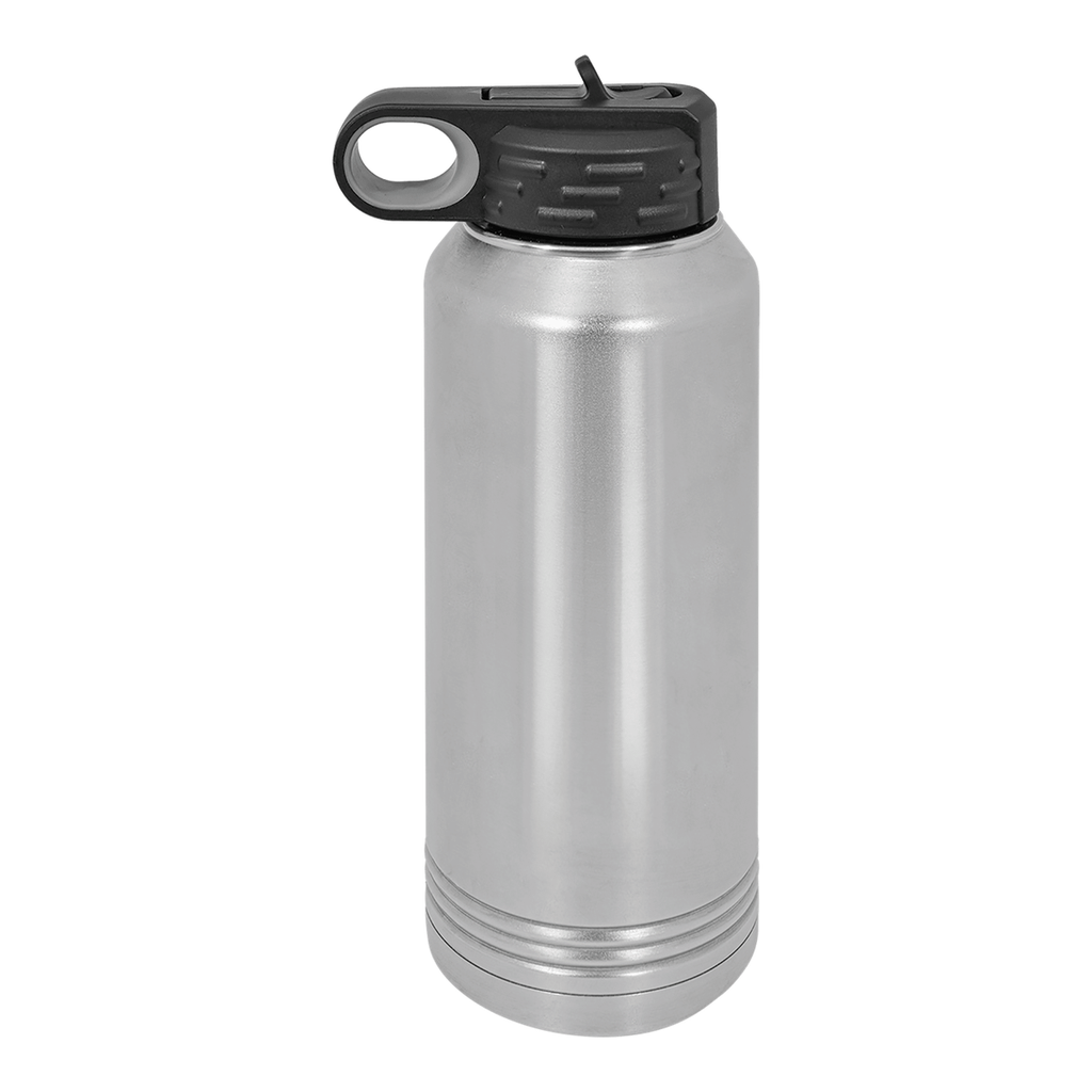 Custom Printed Water Bottle | Stainless Steel 32oz Double Wall Insulated — Stainless Steel