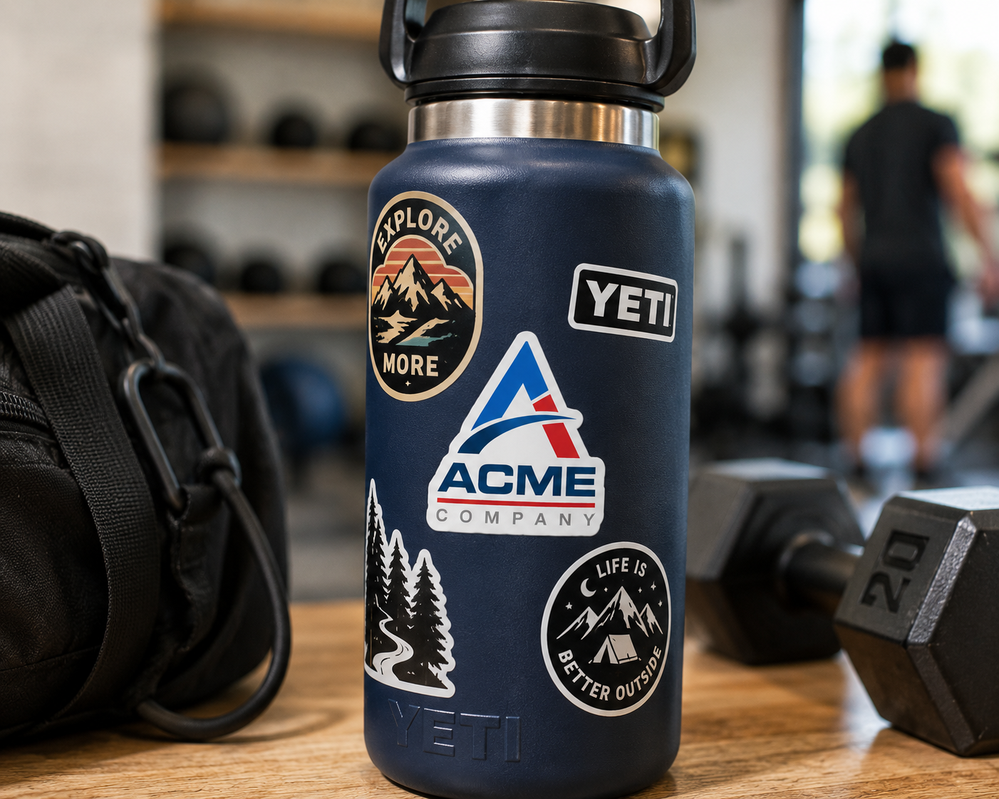 Custom vinyl sticker — applied use case