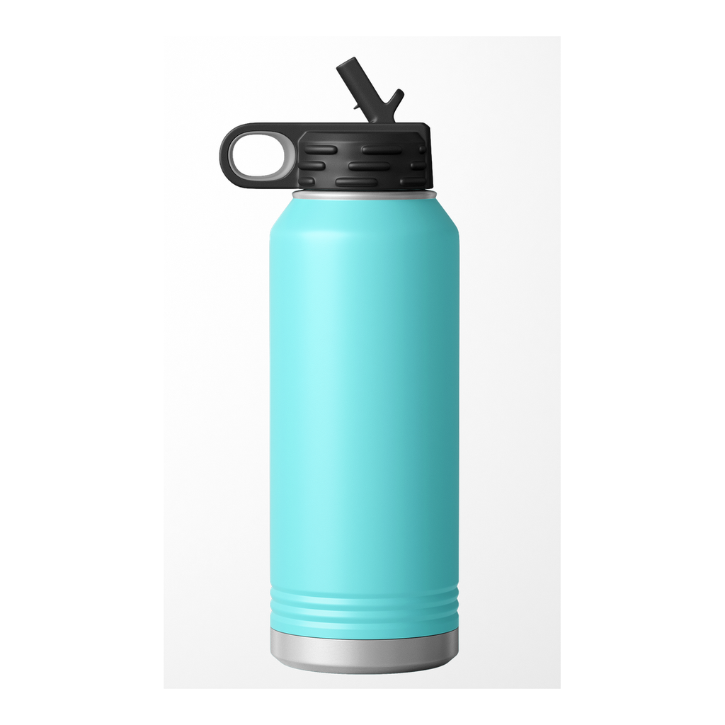 Custom Printed Water Bottle | Stainless Steel 32oz Double Wall Insulated — Teal