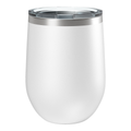 Custom Printed 12oz Wine Tumbler | Stainless Steel 12oz Double Wall Insulated Drinkware — White