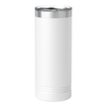Custom 22oz Skinny Tumbler — Full-Color UV Printed Stainless Steel — White