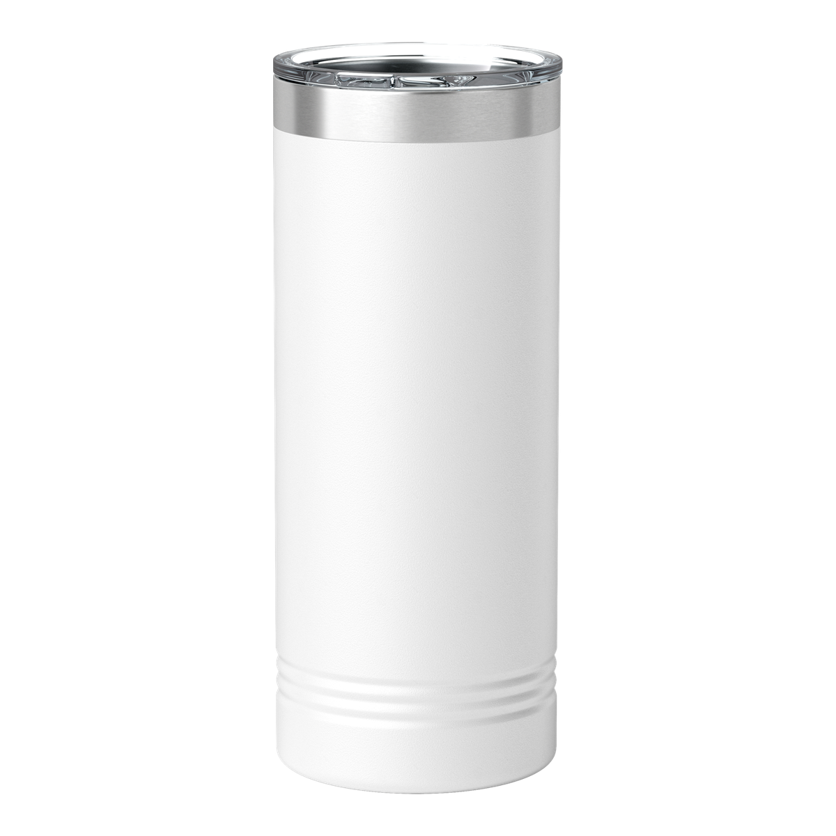 Custom 22oz Skinny Tumbler — Full-Color UV Printed Stainless Steel — White