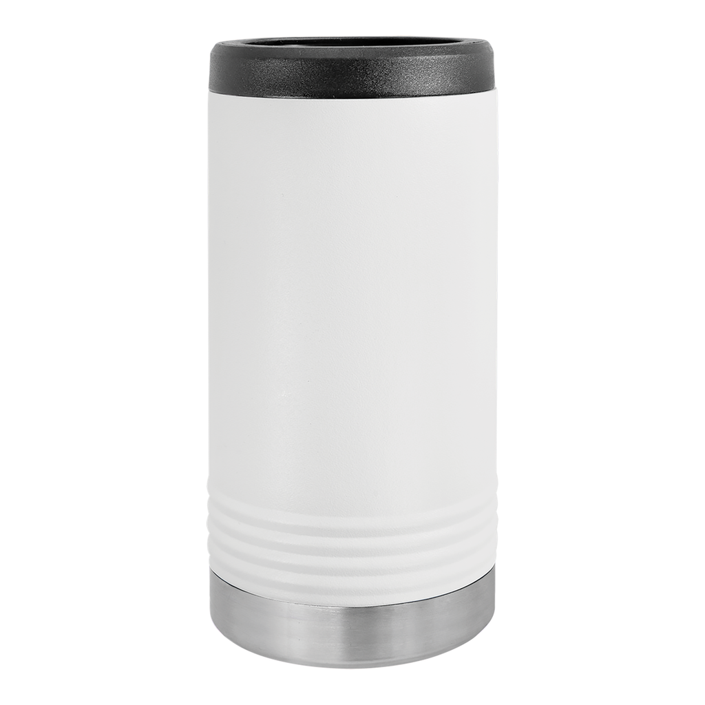 Custom Engraved Slim Can Holder | Stainless Steel Double Wall Insulated — White