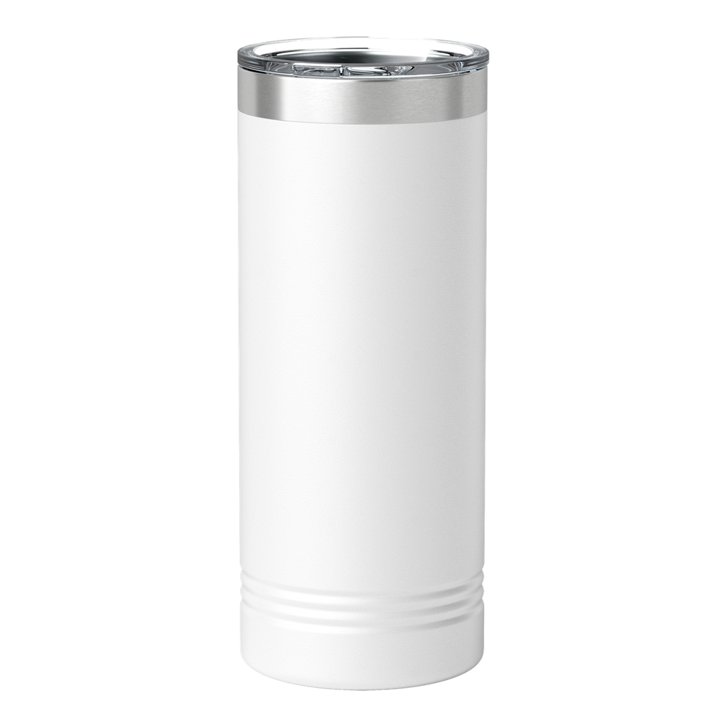 Custom Engraved 22oz Skinny Tumbler | Stainless Steel 22oz Skinny Double Wall Insulated Drinkware — White