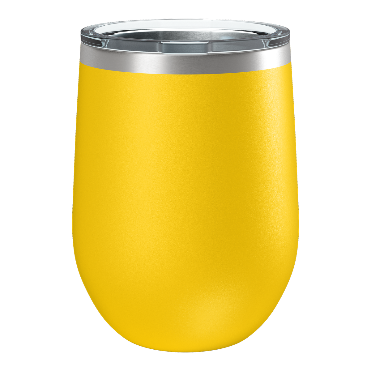 Custom Printed 12oz Wine Tumbler | Stainless Steel 12oz Double Wall Insulated Drinkware — Yellow