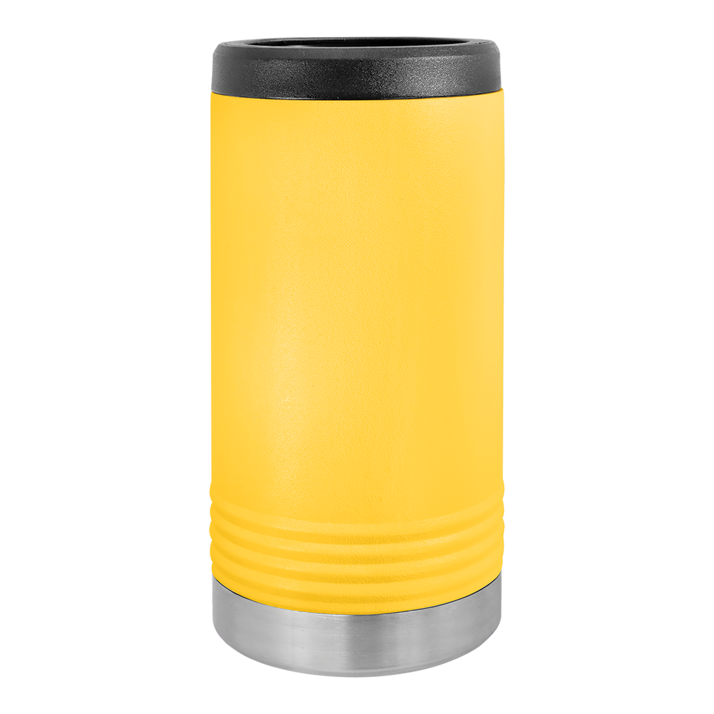 Custom Engraved Slim Can Holder | Stainless Steel Double Wall Insulated — Yellow