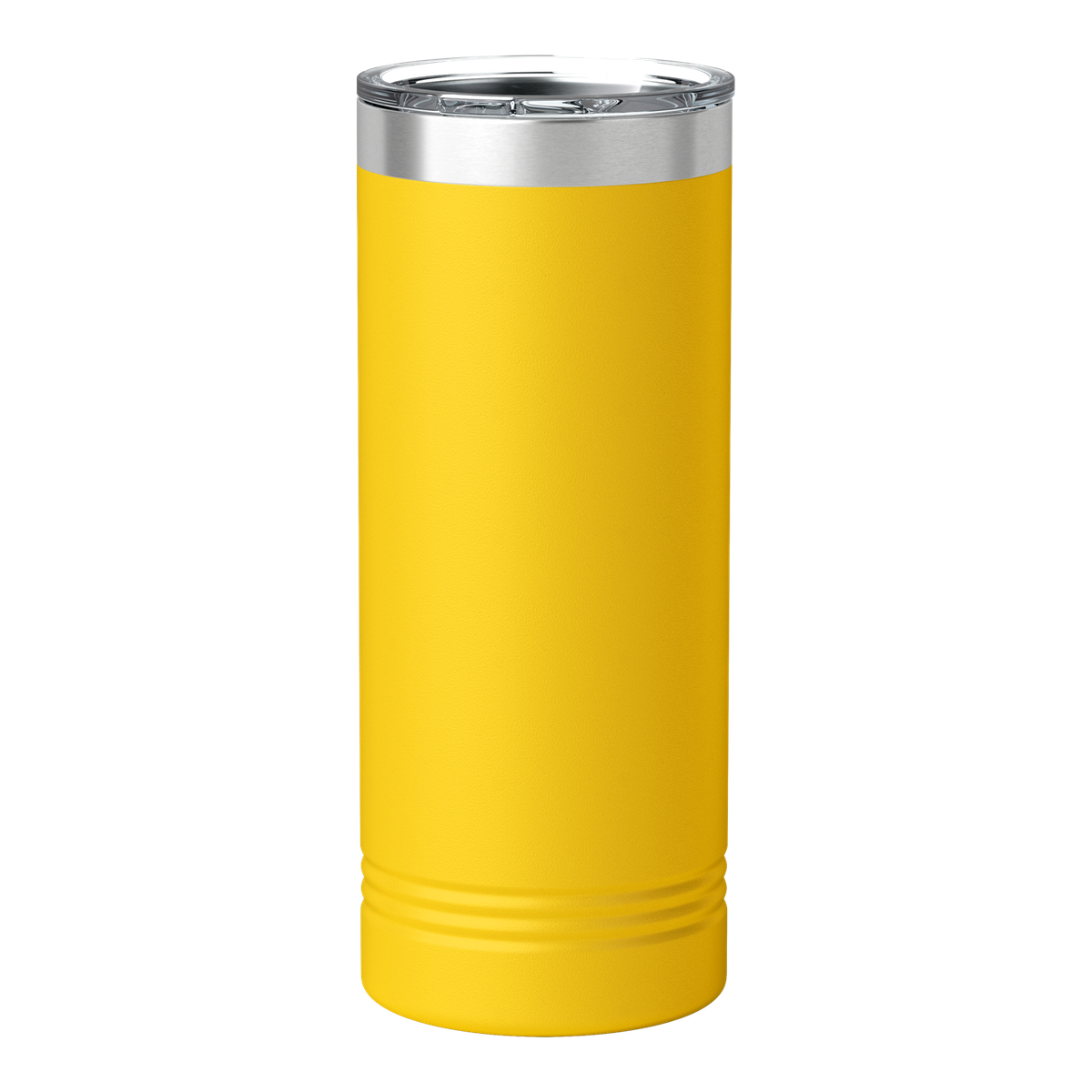 Custom 22oz Skinny Tumbler — Full-Color UV Printed Stainless Steel — Yellow
