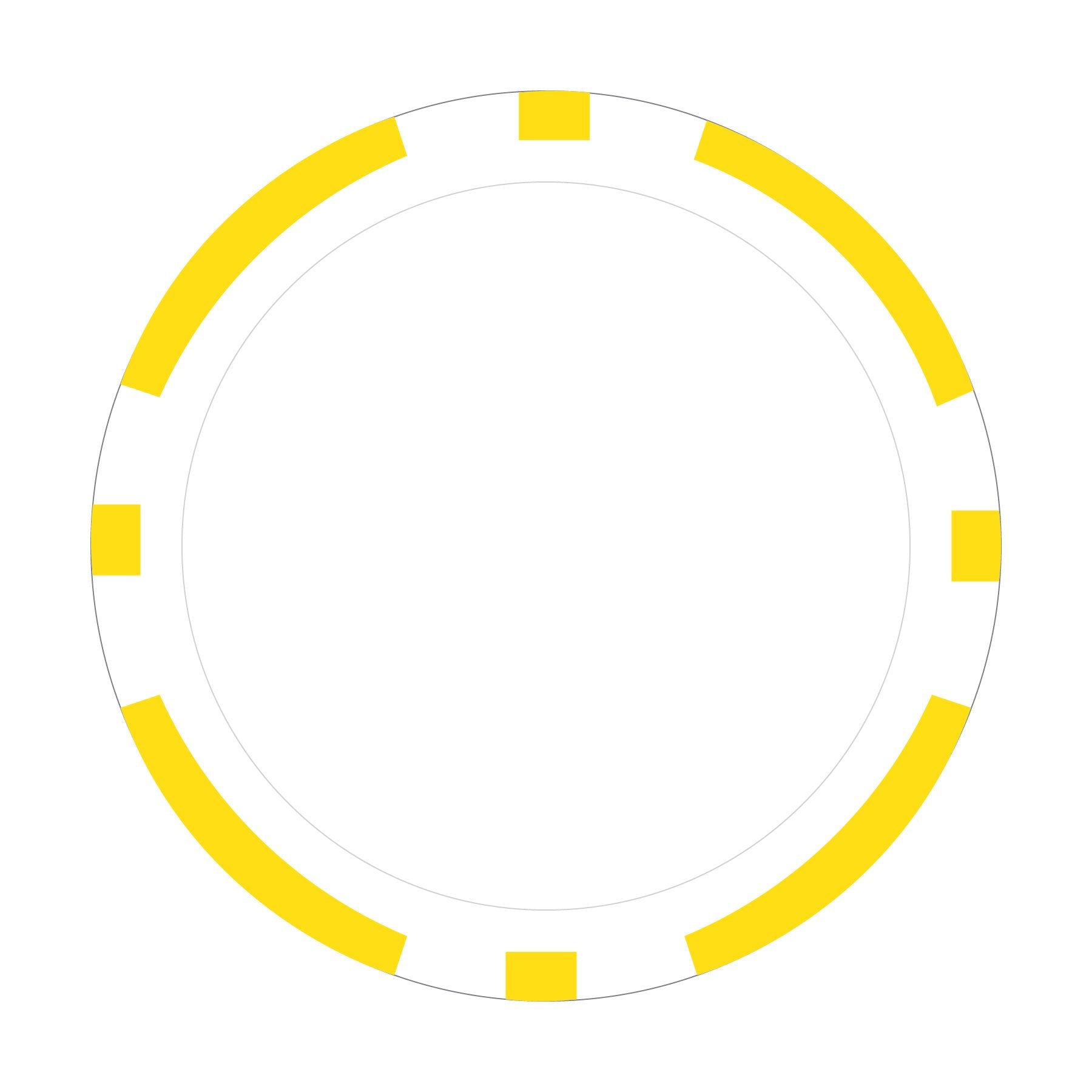 Custom 8-Stripe poker chip in Yellow