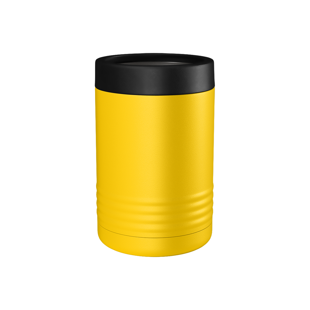 Custom Printed Can & Bottle Holder – Stainless Steel Double Wall Insulated — Yellow